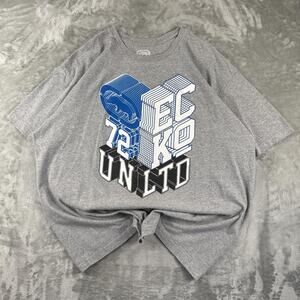 Ecko UNLTD Rhino Logo T-Shirt Skater Y2k Style Grey Size 3XL